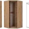 Open ARTI 02B corner wardrobe interior with shelves and rods