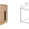 ARTI 1 single-door wardrobe with matching top cabinet