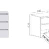 TRES 07 small low cabinet, showcasing its functional design