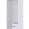TRES 06 container cabinet integrated into a larger white TRES wardrobe system