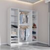 TRES 05 modular wardrobe system corner configuration with shelves