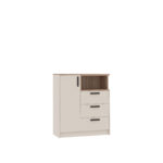 GRANT 04 small chest of drawers in cashmere, front view
