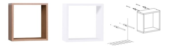 QUATRO 16 square shelf as part of a modern furniture set