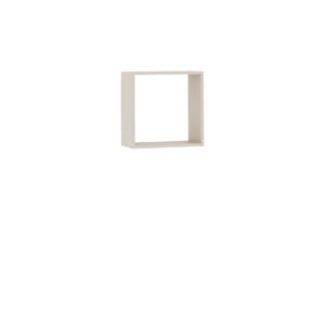 Grant 16 square wall shelf in cashmere finish, showcasing its modern design.
