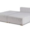 Top-down view of the Scandi corner sofa fully extended into a comfortable bed