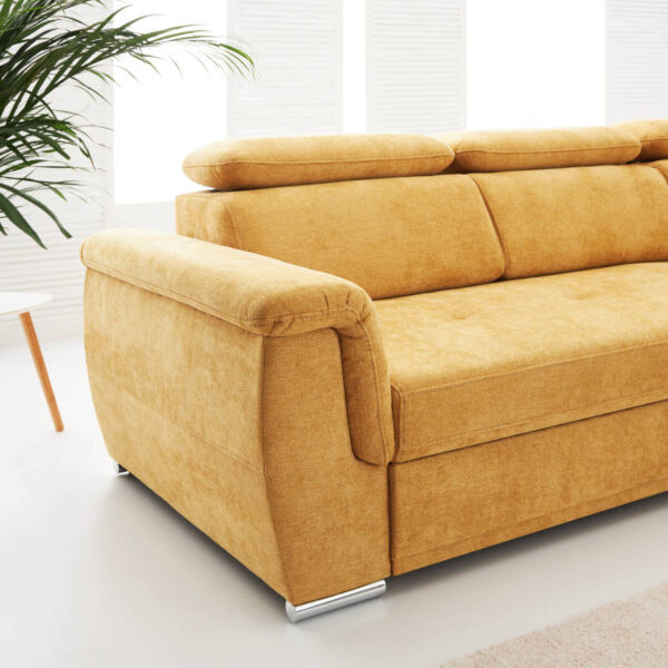 Side view of Umbria VI sofa with HR foam seats and headrests