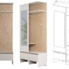 Interior view of NEL L wardrobe showing shelves and hanging space