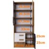 QUATRO A children's shelf unit, Riviera oak and white finish