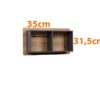 QUATRO 7 wall shelf, decorative element, oak and graphite design