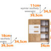 QUATRO A chest of drawers, modern white and oak style