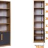 Detailed image of QUATRO 07 bookshelf showcasing storage compartments