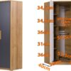 Spacious QUATRO E corner wardrobe, oak and white finish