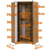 QUATRO A corner wardrobe for storage, functional youth furniture