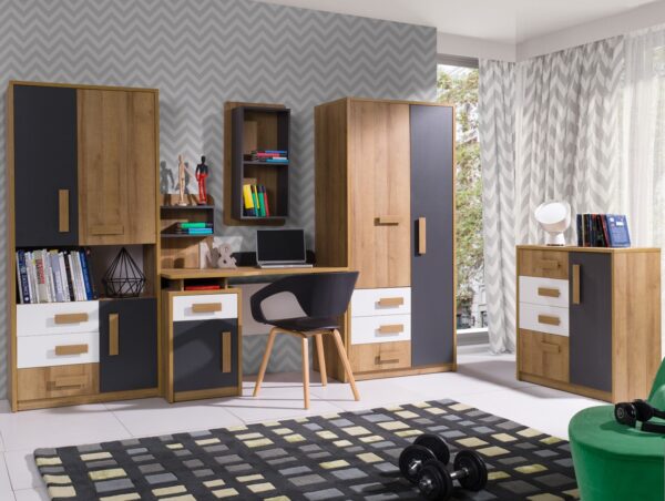 QUATRO 04 furniture set featuring the versatile wall shelf