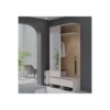 NEL L Modern Hallway Wardrobe with mirror, shelves, and hanging rail