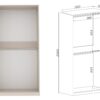 Stylish TRES 01 open wardrobe interior with two clothes rails