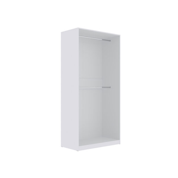 TRES 01 100 open wardrobe with dual hanging rails