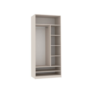 TRES 02 90 open wardrobe interior with shelves and hanging rod