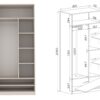 Modern TRES 02 doorless wardrobe showcasing spacious compartments