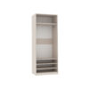 TRES 03 80 modular open wardrobe, cashmere grey, with shelves and hanging rail