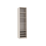 TRES 05 open wardrobe 50, tall narrow unit with adjustable shelf