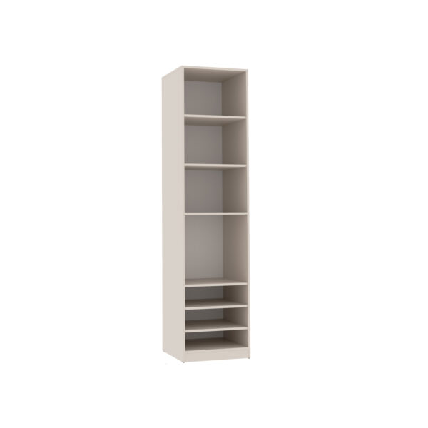 TRES 05 open wardrobe 50, tall narrow unit with adjustable shelf
