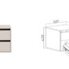 Isolated view of Tres 06 drawer organizer for wardrobe interior.