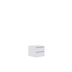 TRES 06 50 white container cabinet with three drawers, open