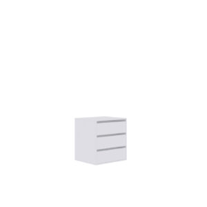 TRES 07 white chest of drawers with multiple storage compartments