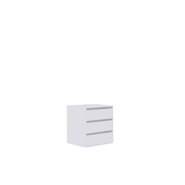 TRES 07 white chest of drawers with multiple storage compartments