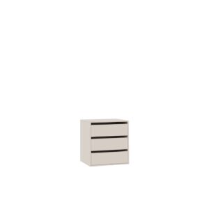 Tres 07 wardrobe cabinet with open drawers, cashmere grey