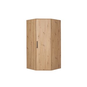 ARTI 02B low corner wardrobe in artisan finish, closed