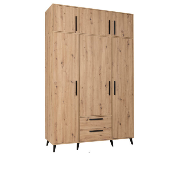 Full ARTI 01 three-door wardrobe 150 with extension and drawers