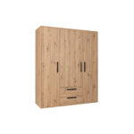 ARTI 01B three-door wardrobe, full view, ideal for entryway storage.