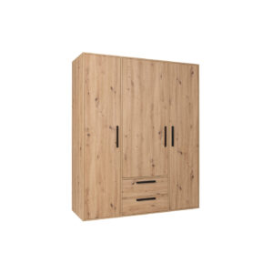 ARTI 01B three-door wardrobe, full view, ideal for entryway storage.