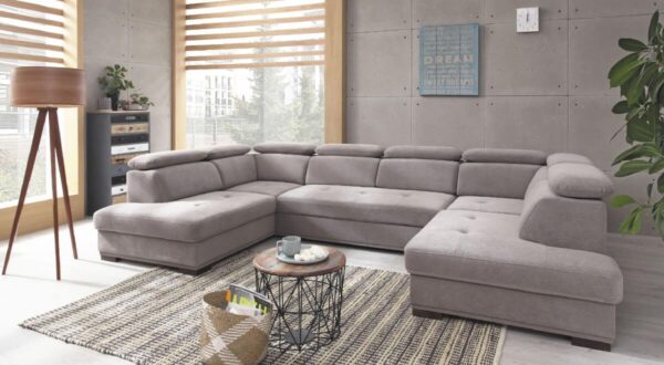 Umbria IV corner sofa bed with HR foam and storage