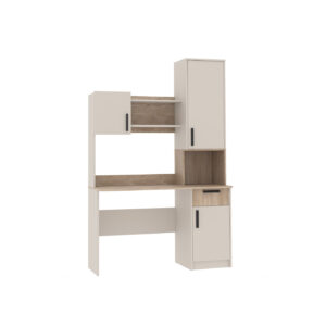 Grant 11/12 Study Desk with hutch, shelves, and cabinet.