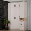 GRANT 12 set with corner wardrobe, bookcase, extension