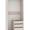 TRES 100cm open wardrobe with drawers and two hanging rails