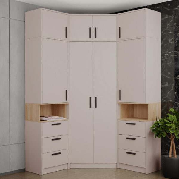 Full room view of GRANT 08 wardrobe and modular units with extension