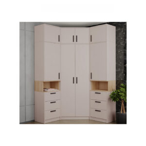 Full view of GRANT 14 corner storage set in cashmere.
