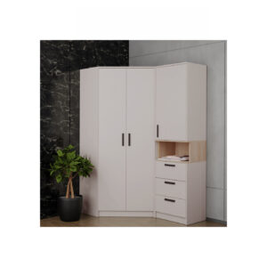 GRANT 15 Corner Wardrobe Set in Cashmere Oak, overall view