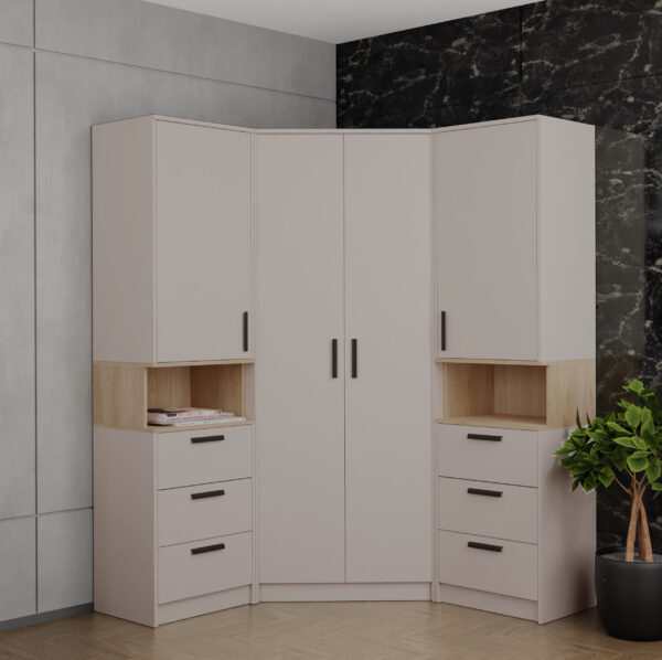 Elegant GRANT 06 storage cabinet within a comprehensive modern bedroom furniture collection