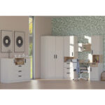 Full GRANT 27 youth furniture set, large desk, corner wardrobe, shelves.