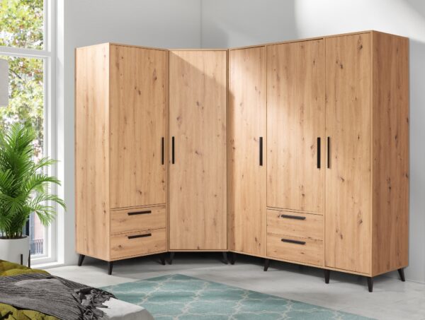 Lifestyle arrangement of ARTI 2 wardrobe set in a bedroom