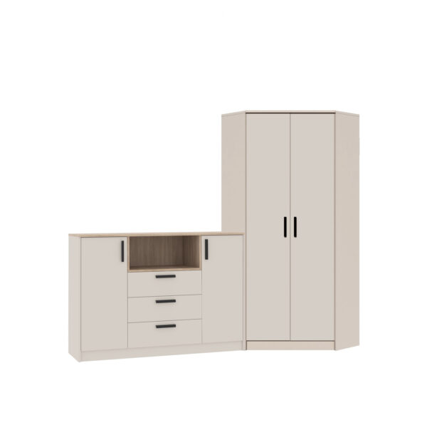 Elegant GRANT 39 bedroom furniture set in cashmere beige