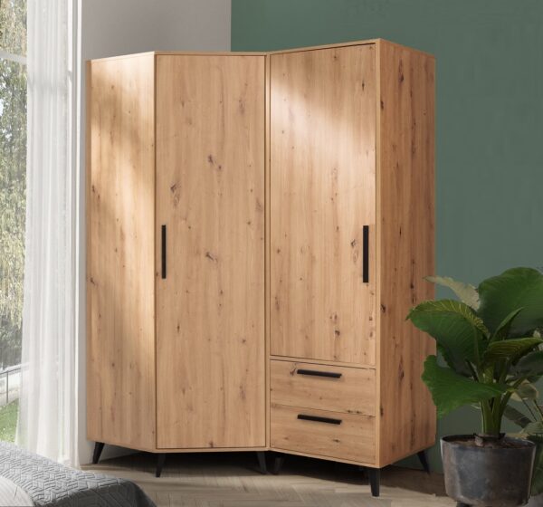 Arti furniture collection, showcasing the elegant corner wardrobe