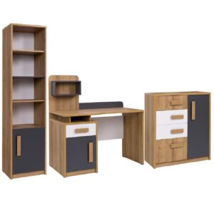 QUATRO 12 youth room set with desk, shelf, wardrobe