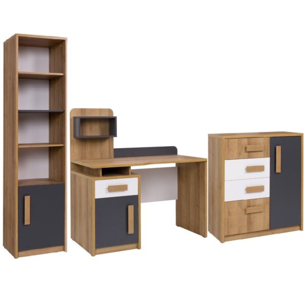 QUATRO 12 youth room set with desk, shelf, wardrobe