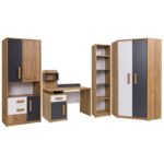 QUATRO B youth room furniture set with corner wardrobe